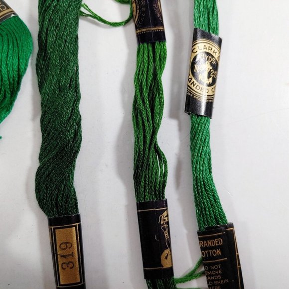 DMC & Anchor Mixed Lot of 20 Embroidery Cotton Floss Blues Green Grays - Picture 2 of 5